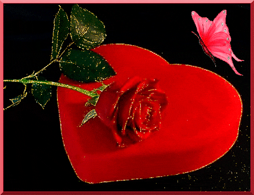 Гифка блестящая роза